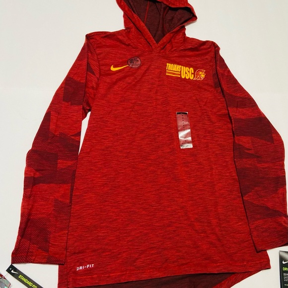 NEW Nike USC Trojans Dri-Fit College Lightweight Hoodie Large $50 - Picture 1 of 5